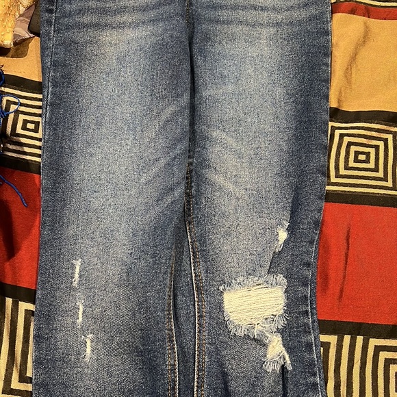 Celebrity pink dark blue jeans. US 0/1. - Picture 6 of 6